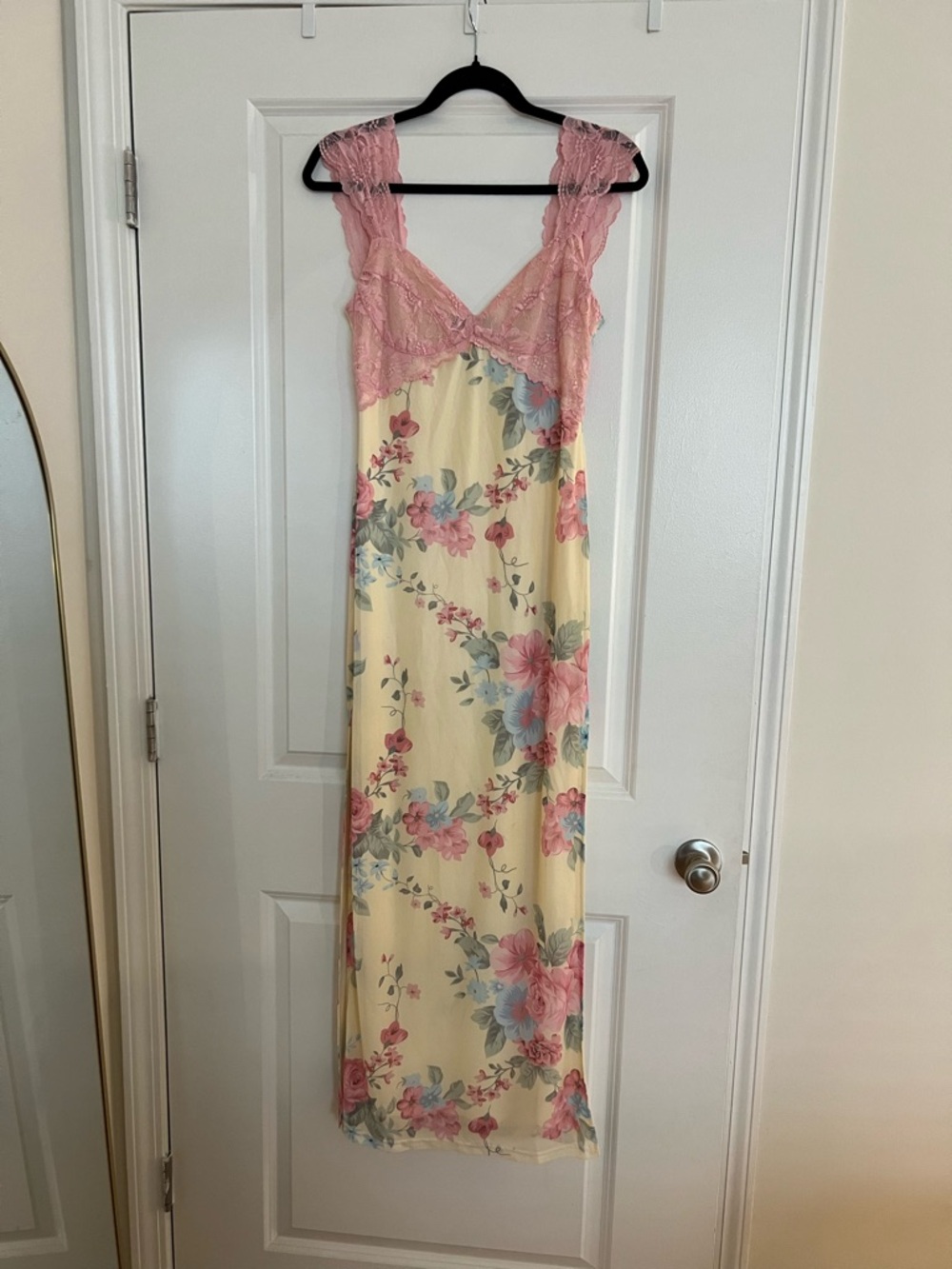 Blue Blush Lace and Floral Dress